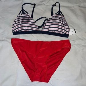 Red, white, and blue bikini 👙